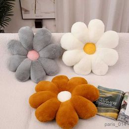 Stuffed Plush Animals Furry Flower Plush Throw Mat Stuffed Lifelike Flower Shape Baby Kids Home Soft Cushion Home Decor