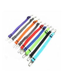 Seatbelt Harness Leash Nylon Dog Seat Belt Leashes Pet Dogs Car Belts Puppy Travel Clip Supplies 10 Colours DD9818549