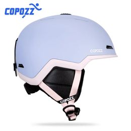 Ski Helmets COPOZZ Winter Ski Snowboard Helmet Halfcovered Antiimpact Safety Helmet Cycling Snowmobile Skiing Protective For Adult And Kid 231025