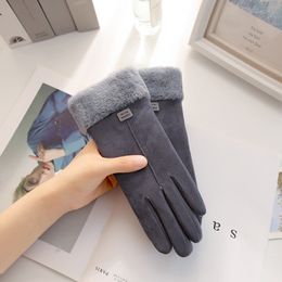 Frauen Winter Handschuhe Warme frauen Pelz Handschuhe Volle Finger Fäustlinge Handschuh Fahren Winddicht Hiver Femme Guantes