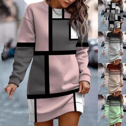 Gym Clothing Women'S Fashion Autumn And Winter Print Colour Contrast Distress Tops Women 1 Piece Outfits Fleece Sweatshirt Hoodies