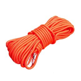 Climbing Ropes Outdoor Climbing Safety Rope Fire Rescue Rope Parachute Rope Camping Hiking Survival Tool With Hook 6MM-8MM 231025
