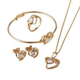 18K Gold Plated Children Heart Jewellery Sets Kids Jewellery S18K 50-in Jewellery Sets from Jewellery on Wish com Beautygeni Group 2903