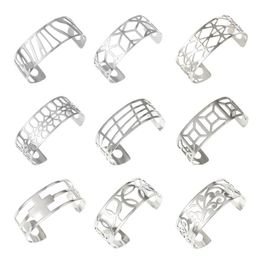 Legenstar Bangles For Women Hollow Stainless Steel Cuff Bracelets&Bangles Bijoux Manchette Femme Bracelet Argent Pulseiras298T