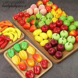 Kitchens Play Food 10/20/30pcs/lot Mini Simulation Foam Fruit And Vegetables Artificial Kitchen Toys For Children Pretend Play Dollhouse AccessorieL231026