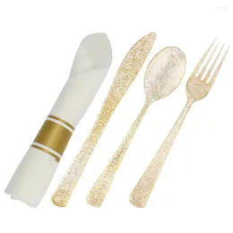 Disposable Flatware 1 Set Of Party Cutlery Dinner Tableware For Wedding Picnic