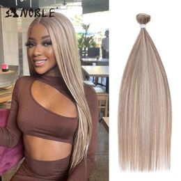 Human Hair Bulks Straight s Bundles With Frontal Clre Synthetic Salon Natural Yaki High Temperature 231025