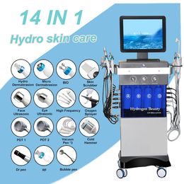 Advanced Skin Management Machine 14 in 1 Skin Hydrating Cleansing Water Replenishing Oil Reduction Skin Exfoliating Face Contouring Microdermabrasion Device