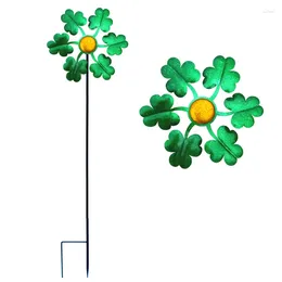 Garden Decorations 47" Tall Windmill Leaf Yard Winnower Stake Ornament Rotating Wind Spinner Outdoor Lawn Decoration