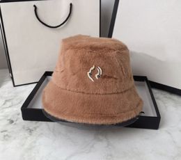 New Style Fisherman Hat Winter Thickened Fleece Cute Bucket Hat All-Match Face Slimming Beanie Hats Warm Wholesale