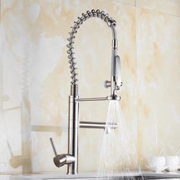 Kitchen Faucets Black Faucet Chrome Brass Tall Mixer Sink Pull Down Spray Single Handle Swivel Spout Taps