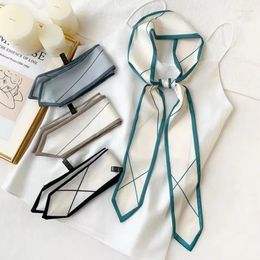 Scarves Korean Style Narrow Silk Scarf For Women Long Streamers Tied To Bags Decorative Ribbons Hair Ties Small