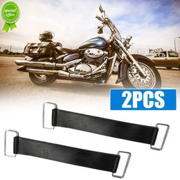 New 2pcs Motorcycle Rubber Battery Strap Holder Fixed Belts 18-23cm Elastic Bandage Stretchable Strap Black Motorcycle Accessories