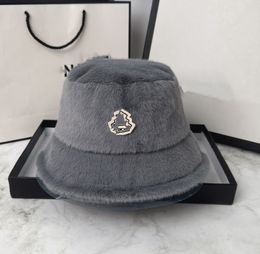 New Style Fisherman Hat Winter Thickened Fleece Cute Bucket Hat All-Match Face Slimming Beanie Hats Warm