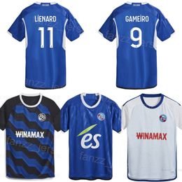 Club Team 2023-24 Soccer RC Strasbourg Jerseys FC 19 Habib Diarra 7 Angelo Gabriel 12 Lebo Mothiba 1 Matz Sels 22 Gerzino Nyamsi 3 Thomas Delaine Football Shirt Kits