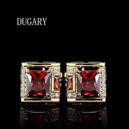 DUGARY Luxury shirt for men's Brand buttons cuff links gemelos High Quality crystal wedding abotoaduras Jewelry235R