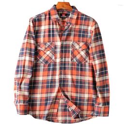 Men's Casual Shirts 2023 Men Plaid Flannel Shirt Long Sleeve T Vintage Fashion Male Thermal