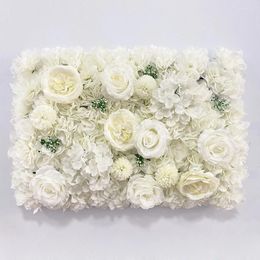 Decorative Flowers 60cmx40cm Artificial Flower Wall Panels Silk Rose Walls Faux Peony For Wedding Birthday Party Backdrop
