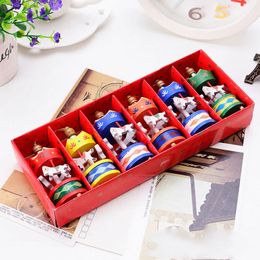Christmas Decorations Wood Carousel Horse Pendant Festival Decoration Mini Wooden Xmas Ornaments Easter Kids Toys Year Gifts 231026