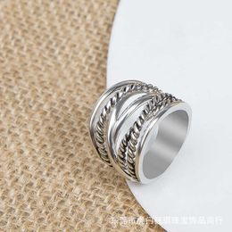 DY Ring Designer Luxury Jewelry Top jewelry Dy Rings Fashion Cross X Button Line Classic Temperament Matching Jewelry Ring Christmas gifts High quality accessories