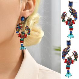 Dangle Earrings Unique Animal Lobster Crystal For Women Trend Holiday Charm Pendant Jewelry Luxury Prom Particular Accessories