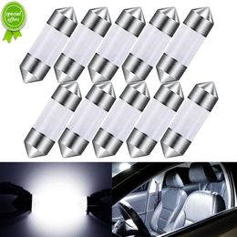 New 10 PCS C5W Festoon LED Bulbs 31mm 36mm 39mm 41/42mm 12V 7500K White Car Interior Map Dome Reading Lights License Plate Lamps