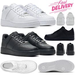 Free shipping 1 designer shoes for men women 1s low running sneakers triple white black classic casual platform shoe mens womens af1 outdoor sports trainers