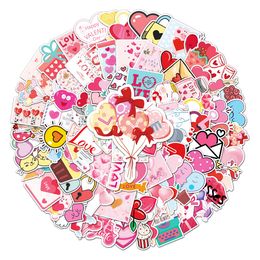 100 pcs valentine's day creative graffiti personality cartoon decoration PVC phone case bicycle skateboard helmet sticker