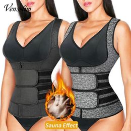 Womens Shapers Waist Trainer Corset Sauna Sweat Suit Slimming Body Shaper Vest Weight Loss Compression Belly Trimmer Shapewear 231025