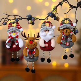Christmas Decorations The Old People Small Pendant Tree Accessories Cloth Gifts 4pcs 231026