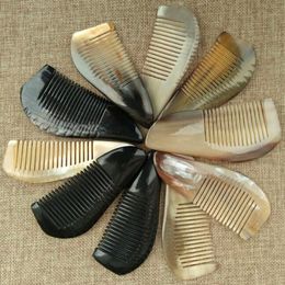 Useful OX Horn Combs Pocket Tool Straight Hair Comb Natural Health Massage Brush Portable Handmade Craft Gift