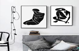 Matisse Black White Fashion Vintage Figure Sketch Canvas Painting Pop Art Print Home Decoration Wall Picture For Living Room4984817