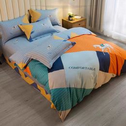 Conjuntos de cama de designer Engrossar todos os lençóis de algodão Duas pessoas atmosfera simples