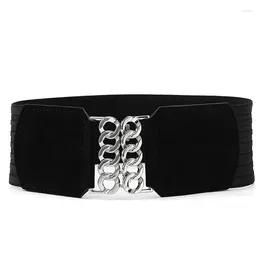 Belts Women's Elastic Wide Waist Belt Stretchy Classic Cinch Fashion Waistband For Stretch Thick Dress SCM0202