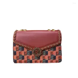 Evening Bags Luxury 3D Three-dimensional Plaid Small Square Handbag Women's Bag 2023 Versatile Chain Purse One-shoulder Satchels Sac