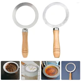 Mugs Stainless Steel Cup Rim Cover Milk Tea Baking Rings Espresso Concentrate Roasting