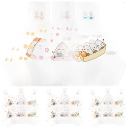 Dinnerware Sets Onigiri Carrier Triangle Rice Ball Packaging Plastic Cookie Bags Japanese Wrapper