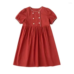 Girl Dresses Red Teens Casual Dress Fashion Princess Girls Sweet Costumes Cute Outfits Baby Vestidos