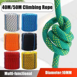 Climbing Ropes 40M/50M Outdoor Rock Climbing Rope 10mm Escape Rope Ice Climbing Tool Fire Rescue Parachute Rope Home Emergency Equipment 231025