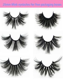 5D 25MM Mink Eyelashes Siberian Mink Fur lashes Sexy Custom Private Label long fluffy Eyelash Soft Natural 3D Mink Eyelashes Exten7908243