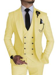 Custom-made Groom Tuxedos One Button Men Peak Lapel Lapel Groomsmen Wedding/Prom/Dinner Man Blazer Jacket Pants Tie Vest m361222216