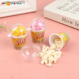 Kitchens Play Food 1/12 Scale Miniature Dollhouse Food Mini Popcorn Bucket for Doll House Kitchen Snack Shop Decor Kids ToysL231026