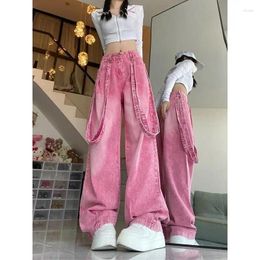 Women's Jeans American Workwear Denim Overalls Camouflage Pants For Women Retro High Street Hiphop Loose Summer Thin Style Baggy