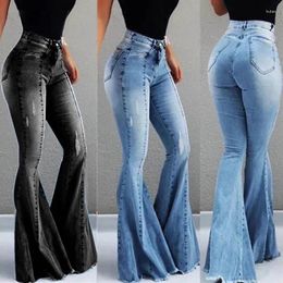 Women's Jeans Custom Fashionable Ladies Luxury Streetwear Leggings Denim Flare Bell Bottom Casual Fashion For Women