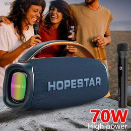 Cell Phone Speakers HOPESTAR A40 Wireless Bluetooth Speaker 40W High Power Outdoor Waterproof Subwoofer Portable LED light TWS Soundbox with MIC TF T231026