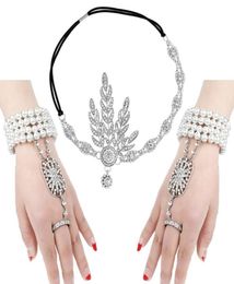 Other Event Party Supplies Great Gatsby Inspired Leaf Simulated 1920s Jewellery Set Costume Accessories 20s Flapper Pearl Headband2205064