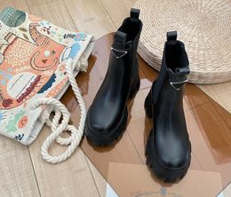 Ботинки из матовой кожи Monolith, дизайнерские женские ботинки «Челси», роскошные модные ботинки на толстом каблуке