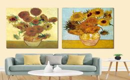 Van Gogh Golden Poster Print Floral Vase Wall Art Pictures Painting Wall Art for Living Room Home Decor (No Frame)1438147