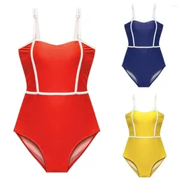 Women's Swimwear Student Swimsuit One Piece High Elastic Bikini Girls Waist For Bathing