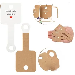 Jewellery Pouches 50pcs Self Adhesive Necklace Cases Holder Ring Display Cards Paperboard Paper Bracelet Packaging Cardboard For Making